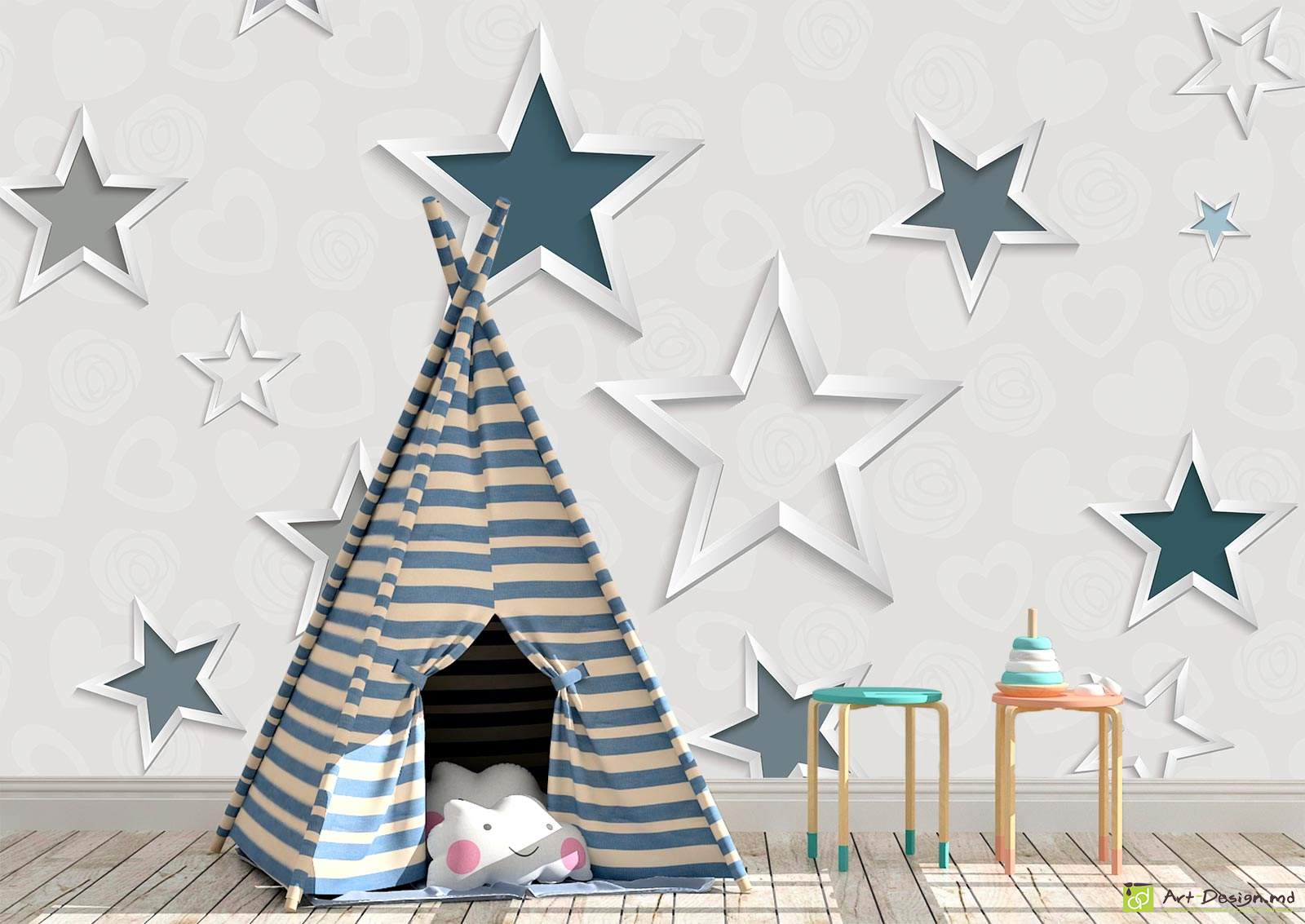 Фотообои на стену - Звезды с эффектом 3D