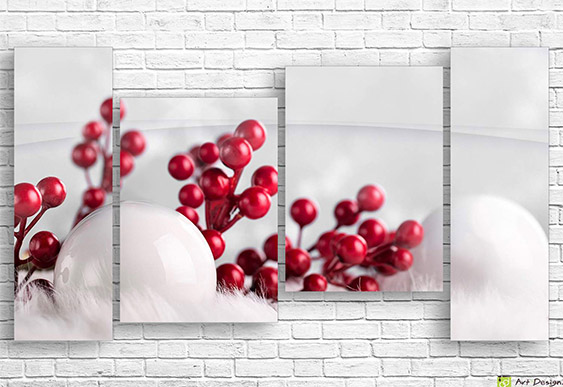 🍷🎁 Модульная картина «Красное вино и подарки»