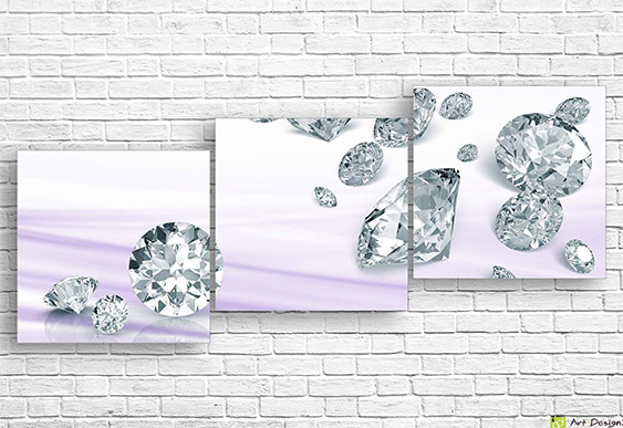 🤍 Tablou modular „Abstract textil în nuanțe deschise”