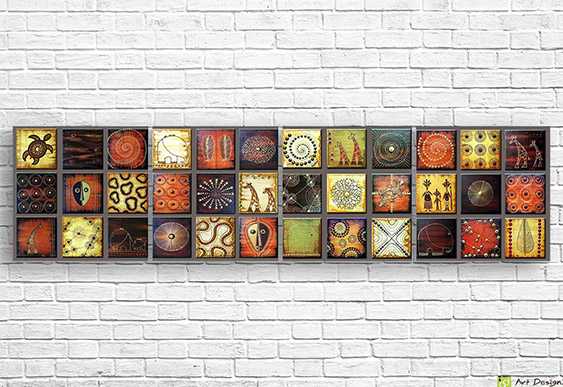 🪘 Модульная картина «Африканские мотивы»