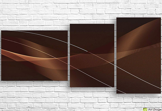 🍫 Модульная картина «Абстракция в шоколадных тонах»