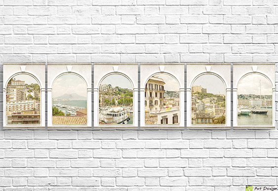 🏛️ Модульная картина Неаполь вид из арок