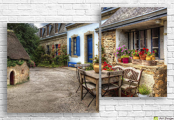 🏡 Модульная картина Уютный деревенский дворик