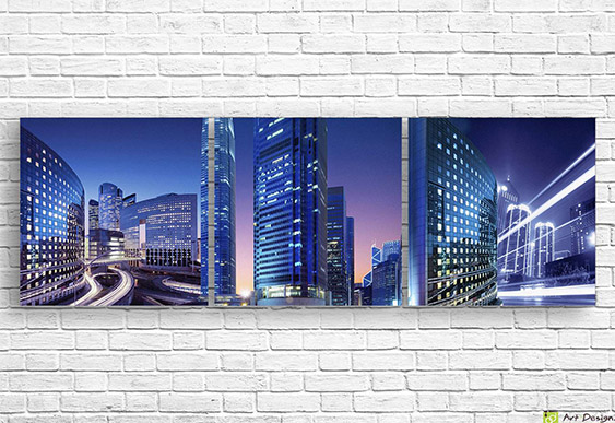 🏙️ Модульная картина Ночной Майами: Яркие огни