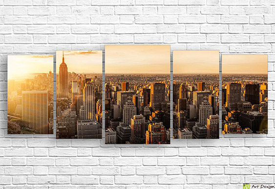 🌇 Модульная картина Город на закате