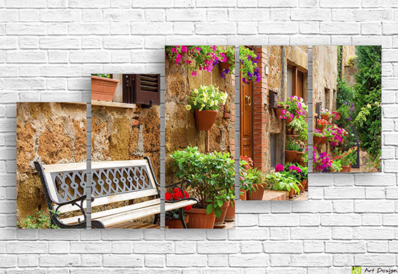 🖼️ Tablou modular Praga panoramă oraș în stil sepia