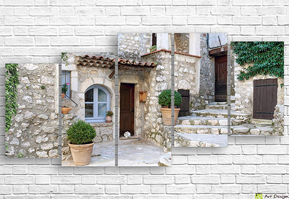 🏡 Модульная картина Каменный дворик старого города