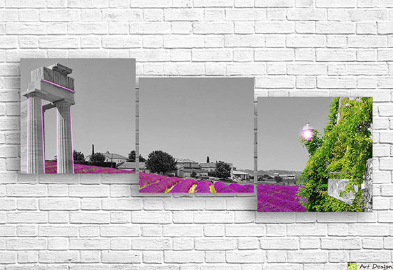 🏙️ Tablou modular Miami noaptea: Lumini vibrante