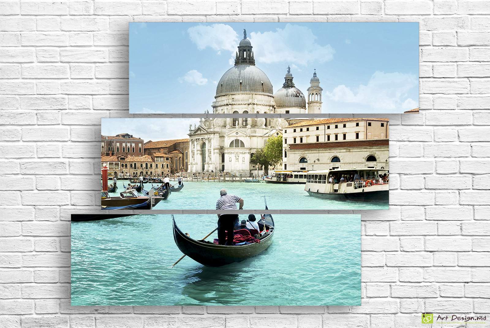 🌊 Tablou modular „Veneția gondolă lângă Santa Maria”