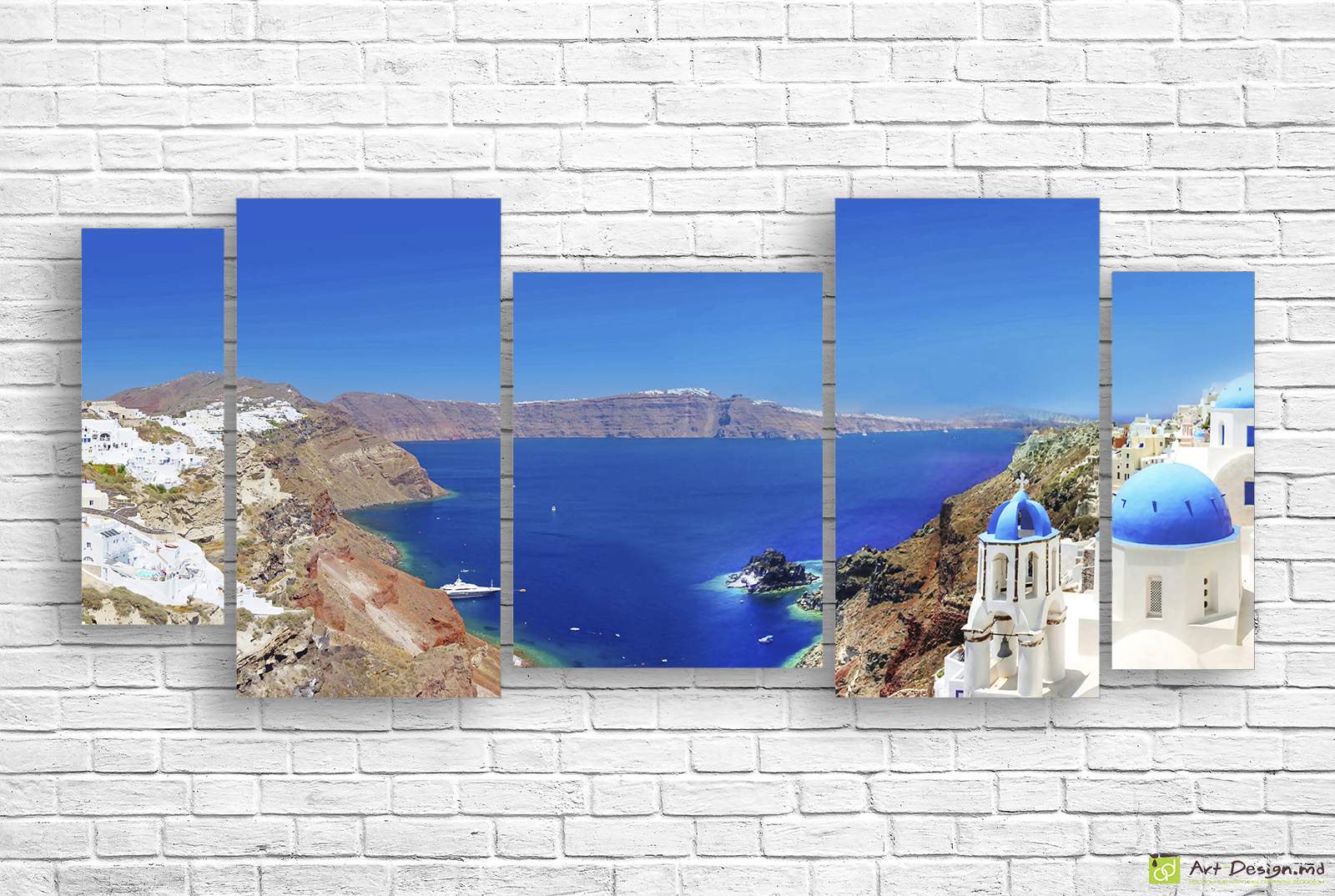 🌊 Tablou modular Santorini și Marea Egee