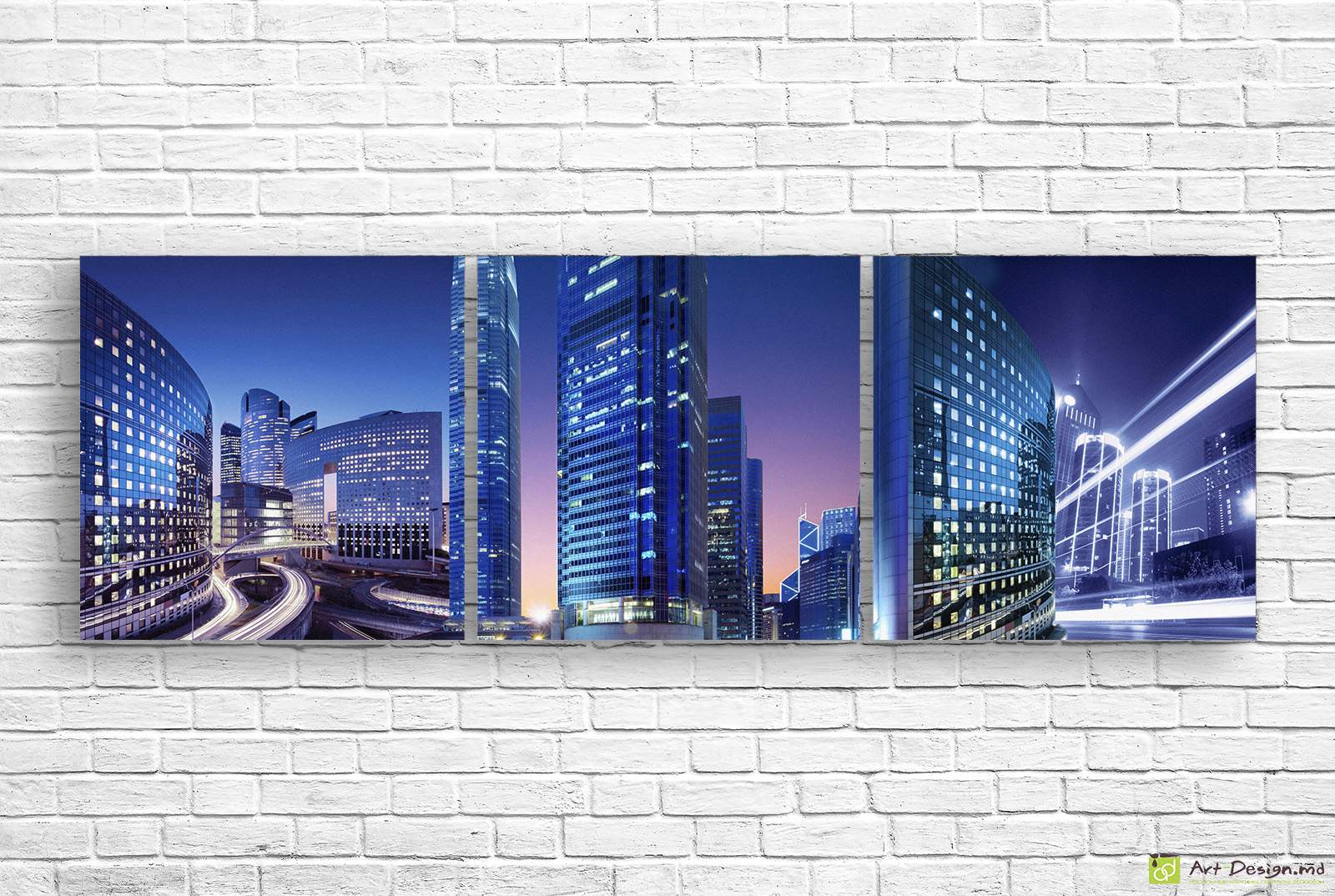 🖼️ Модульная картина Футуристический ночной город