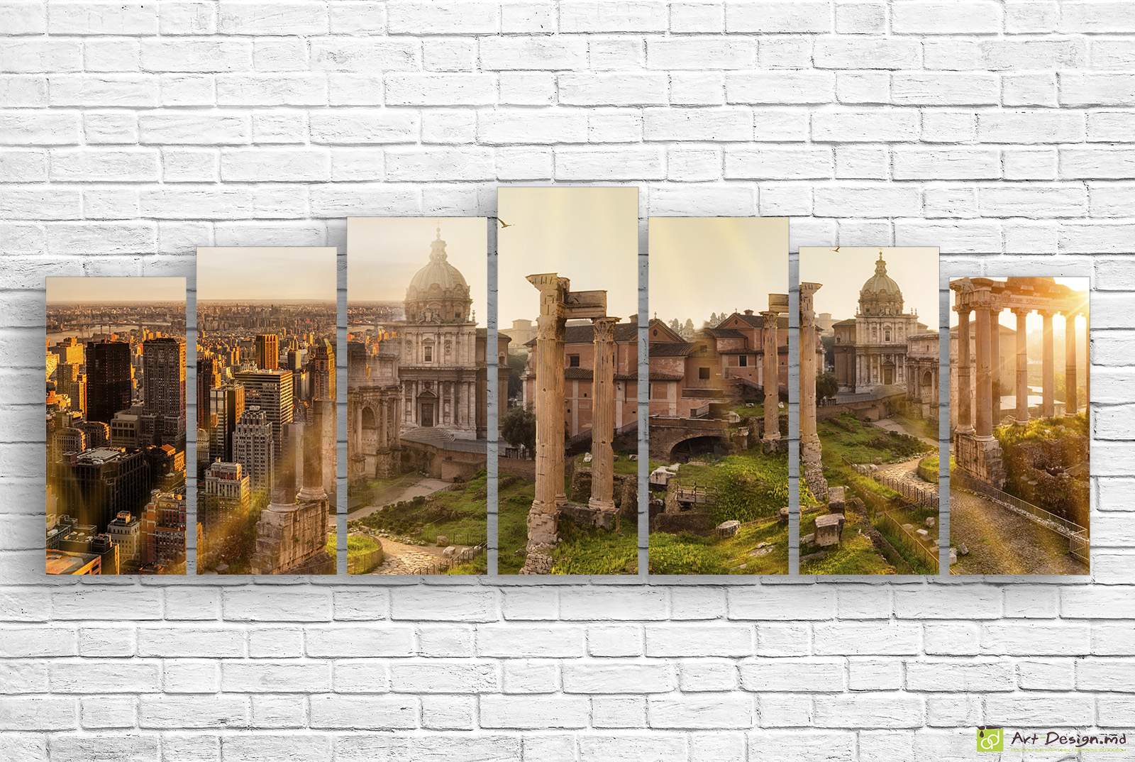 🖼️ Tablou modular Roma Antică și Forumul Roman pe pânză