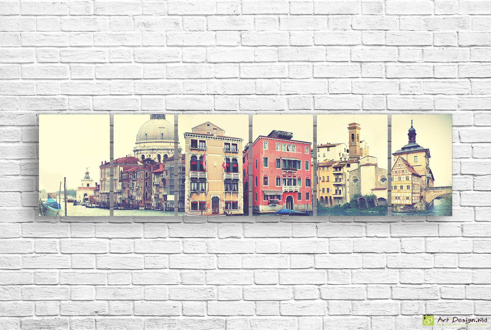 🖼️ Tablou modular Veneția fațade vechi și Grand Canal