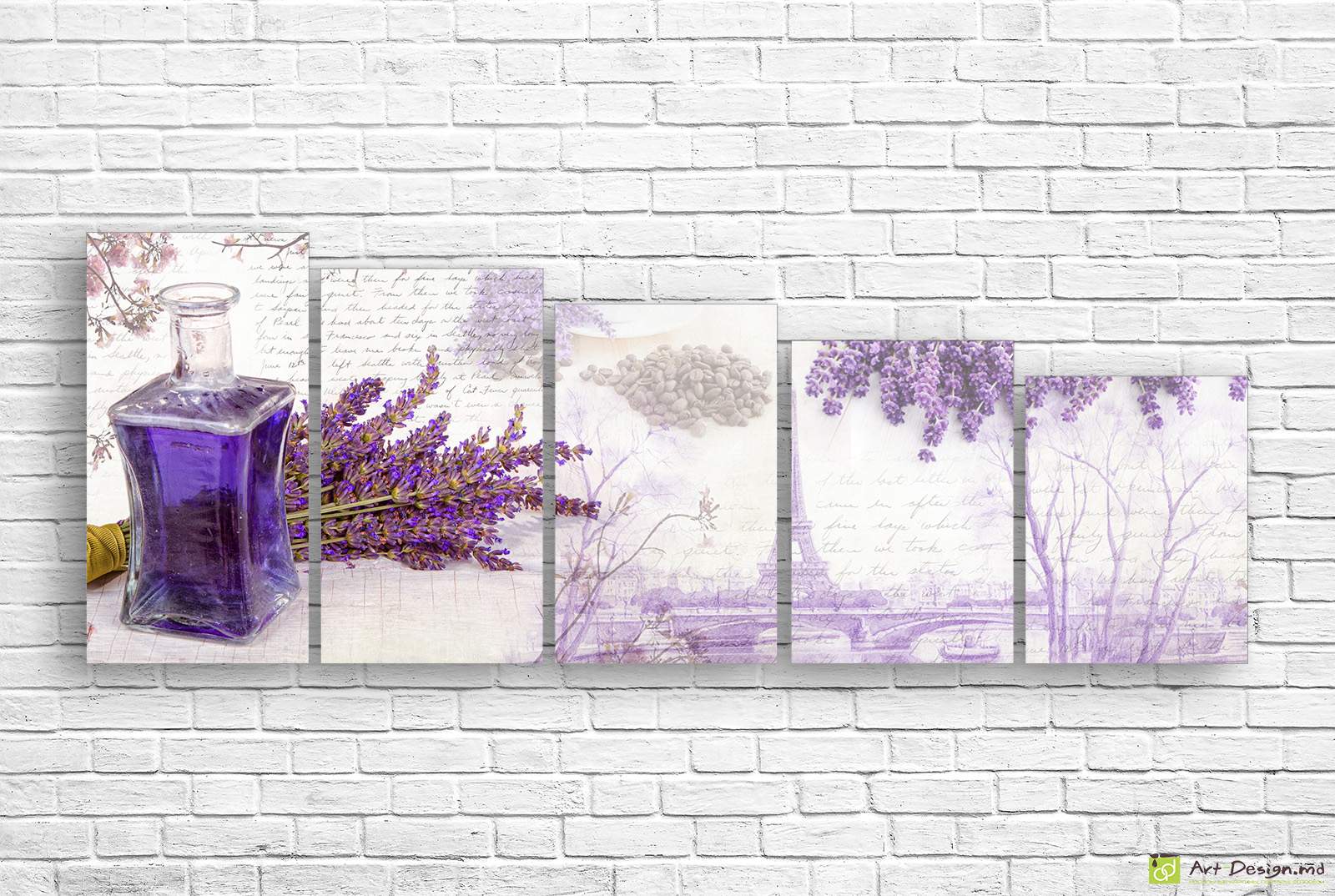 💜 Модульная картина Лаванда и фиолетовый декор