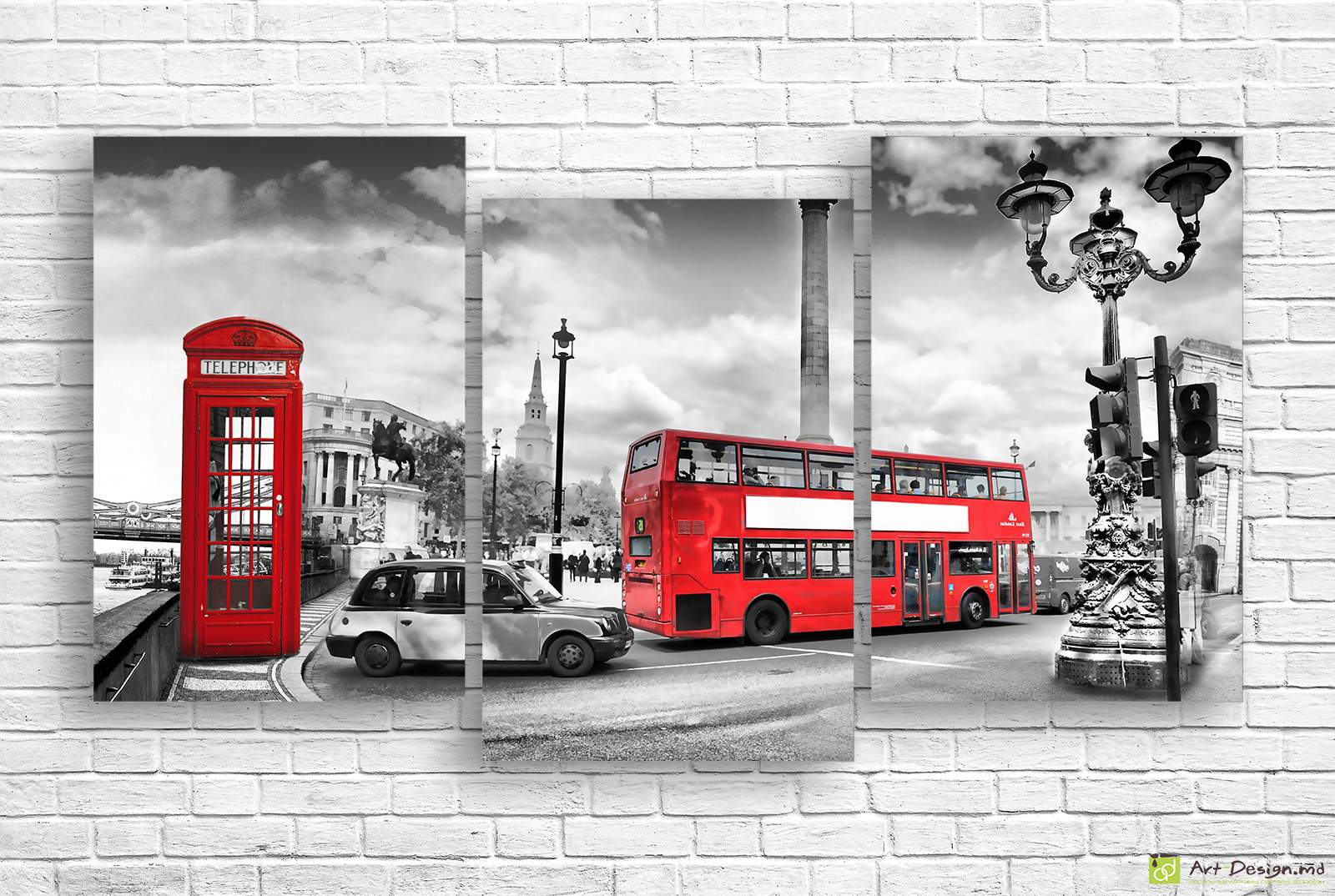 Модульная картина - Туристический автобус в Лондоне_2