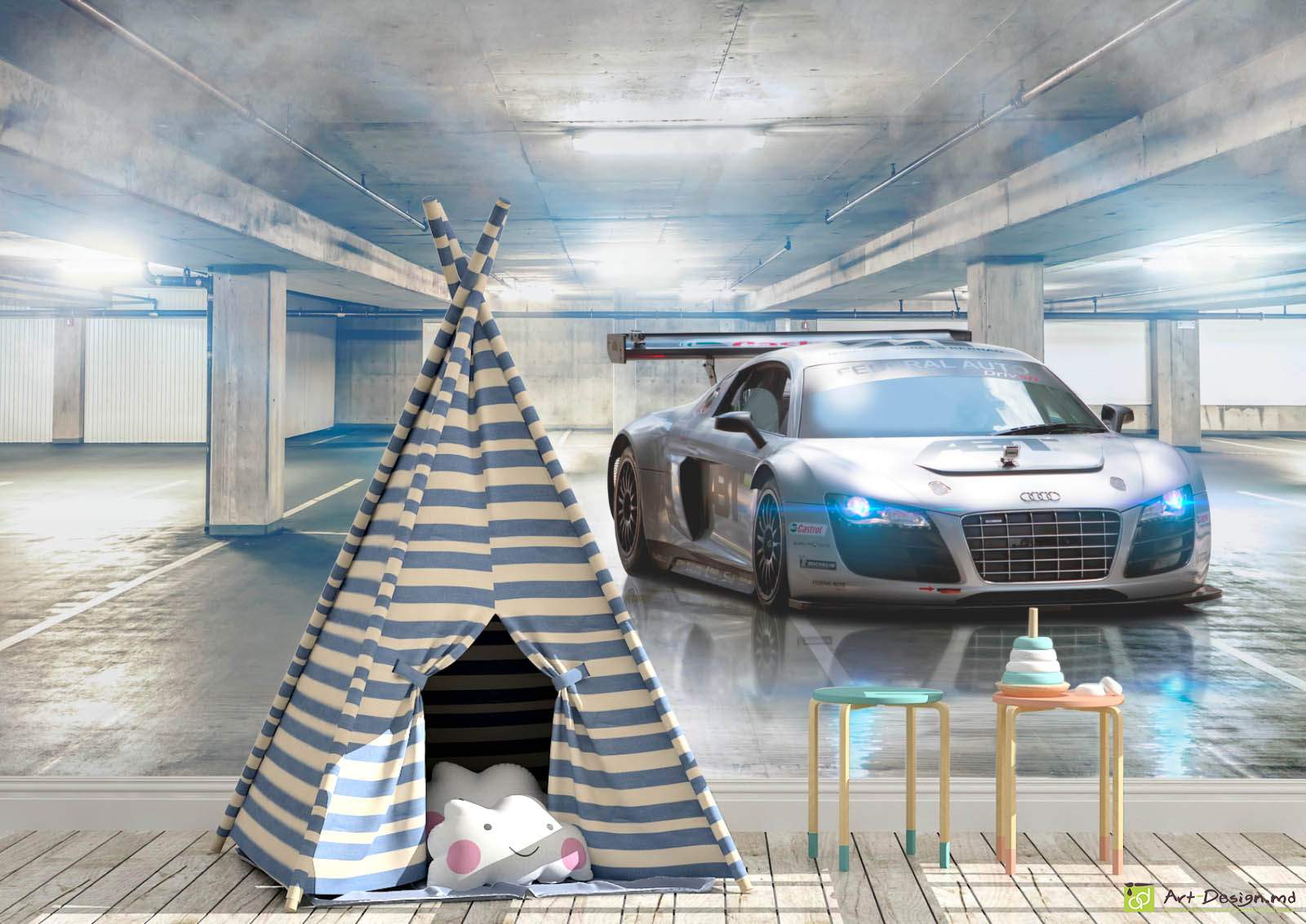 Фотообои под заказ - Стильная машина на парковке