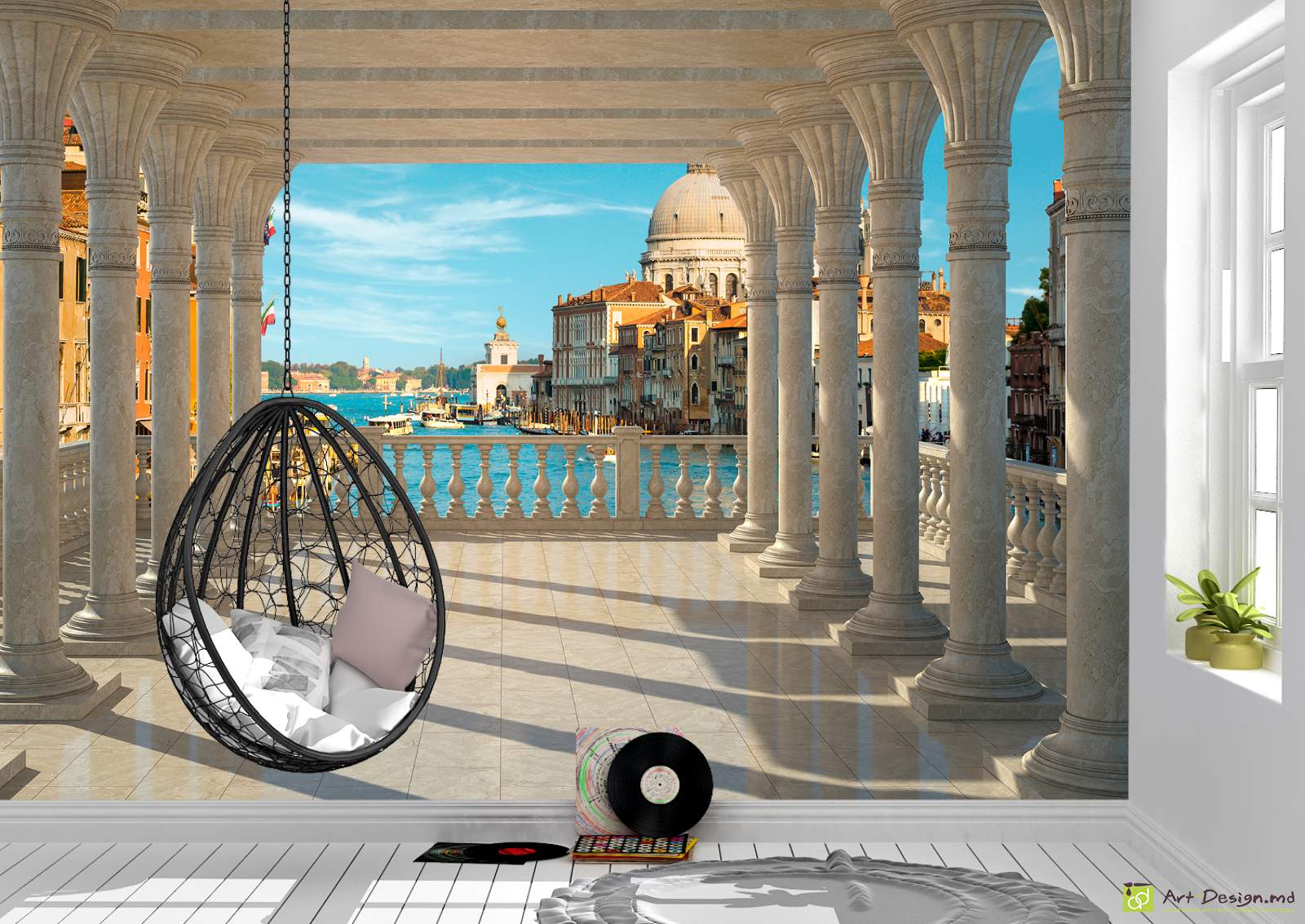 Фотообои под заказ - Туннель и Венеция