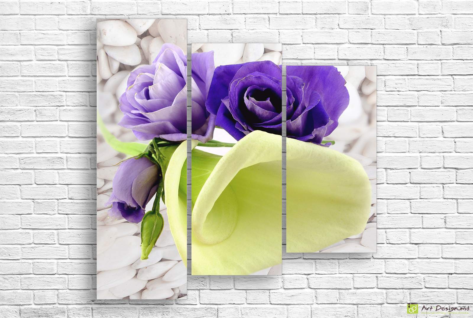 🌸 Модульная картина Калла и фиолетовые розы