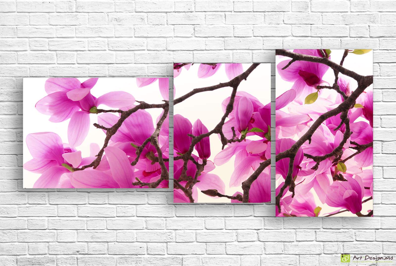 🌸 Модульная картина Розовая магнолия