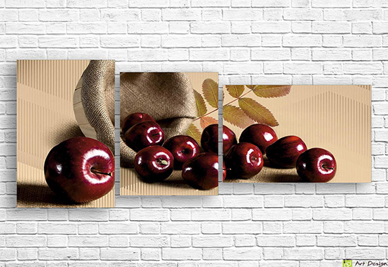 Tablou multicanvas - Mere roșii suculente
