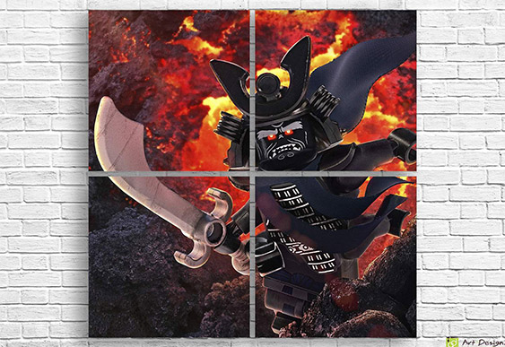 🌿 Tablou modular „Erou LEGO lângă apă”