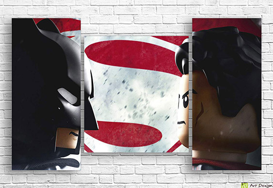 ⚔️ Модульная картина «LEGO Бэтмен vs Супермен»