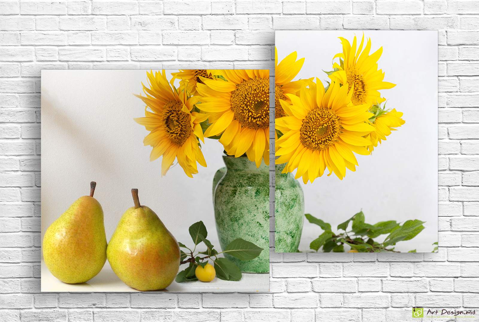 Модульная картина - Груши и подсолнух
