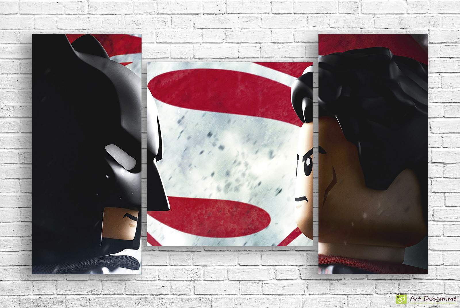 ⚔️ Модульная картина «LEGO Бэтмен vs Супермен»