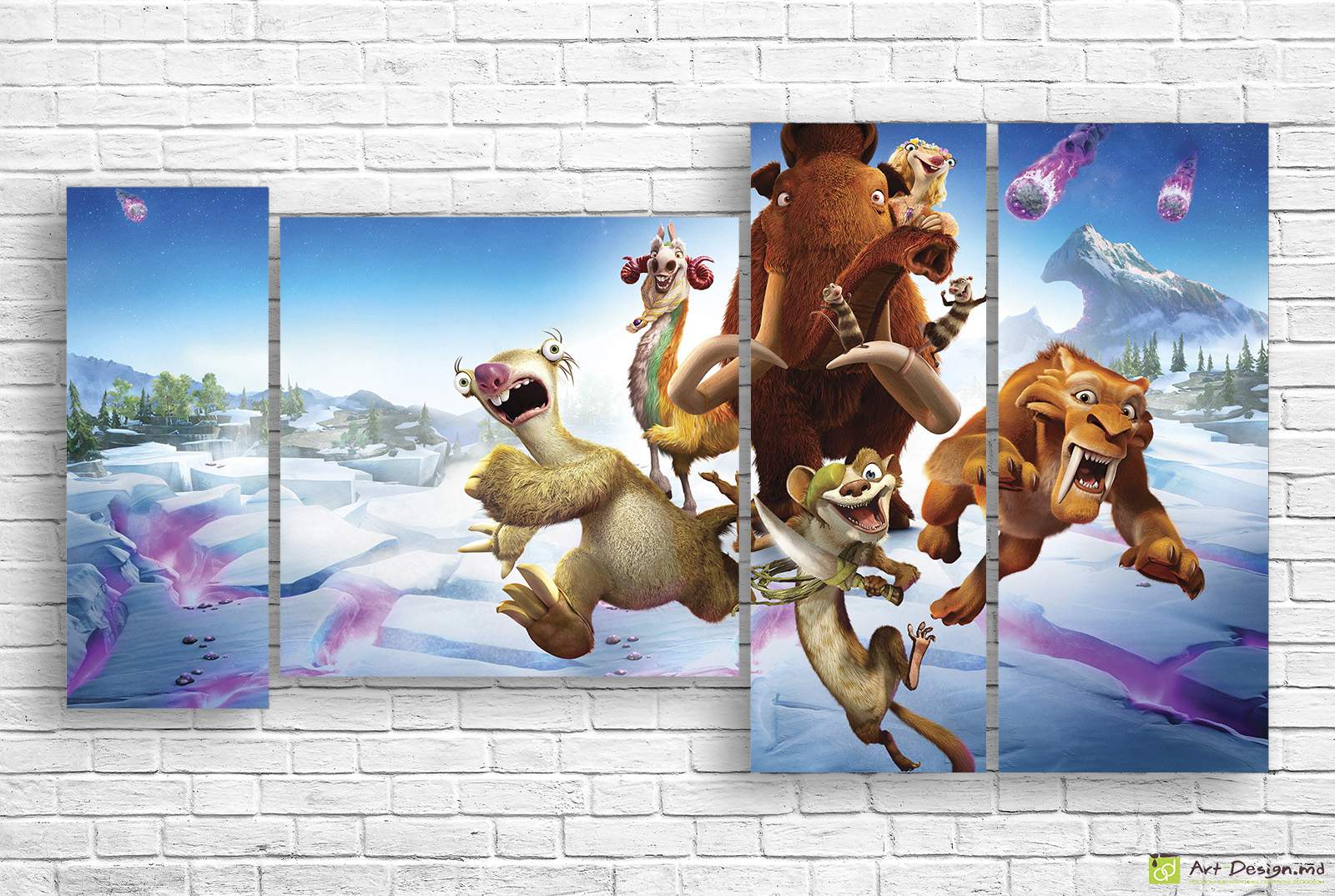 ❄️ Tablou modular „Epoca de Gheață”