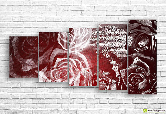 🌻 Модульная картина «Абстрактные подсолнухи»