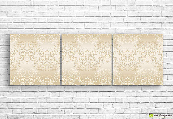 🏛️ Tablou modular „Ornament bej cu model clasic”