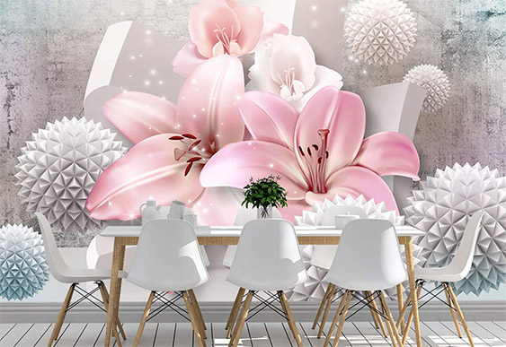 Fototapet - Crini și bile 3D