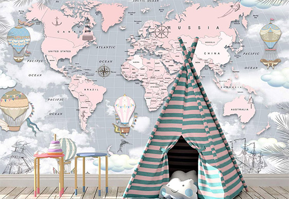 Fototapet la comanda - Hartă a lumii_11