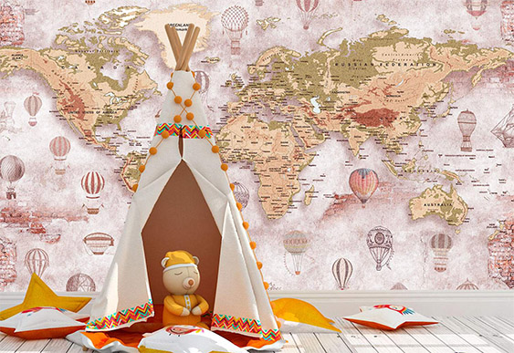 Fototapet la comanda - Hartă a lumii_12