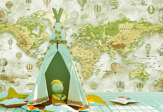 Fototapet la comanda - Hartă a lumii_14