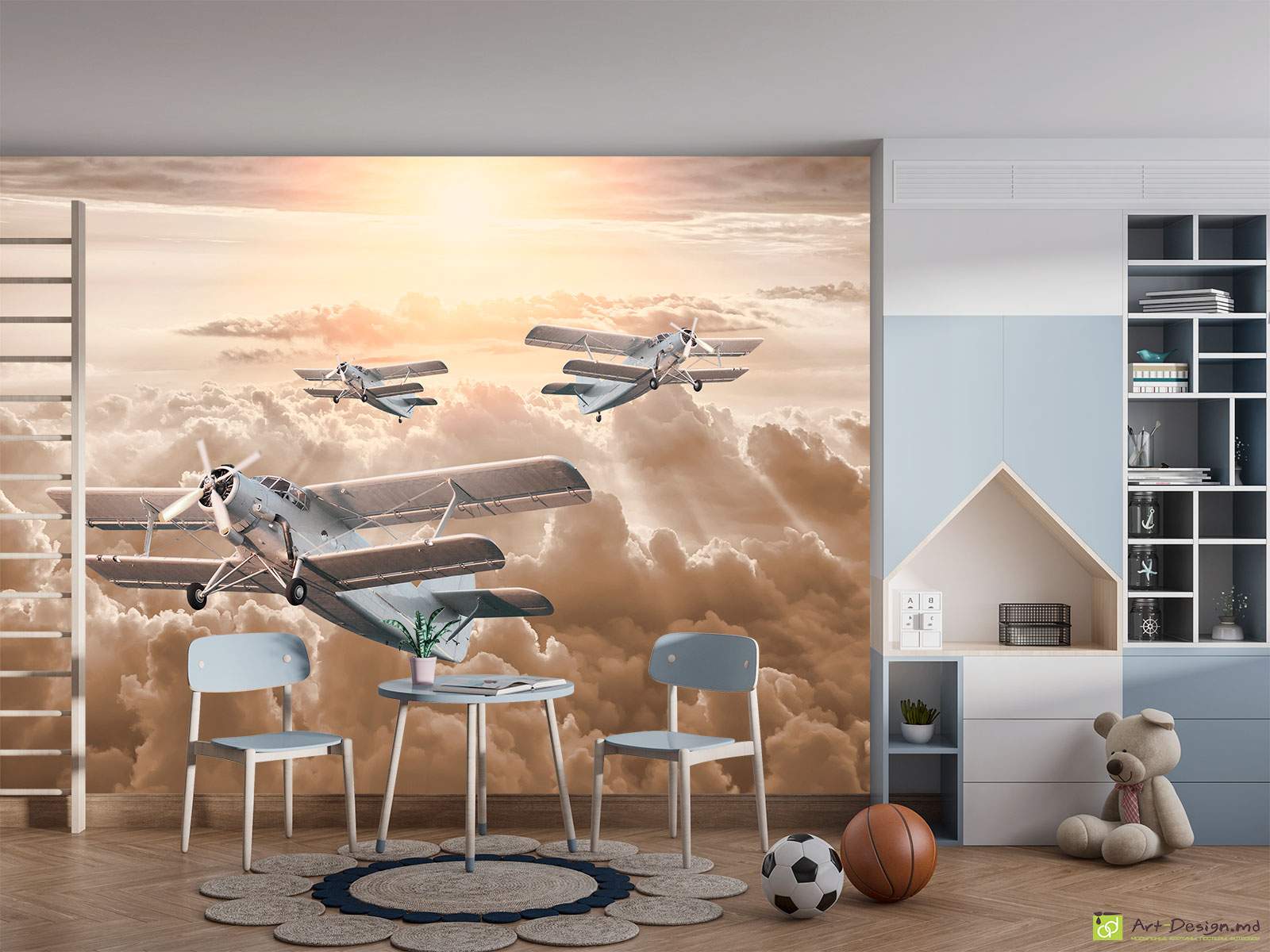 Fototapet personalizat - Avioane pe cer