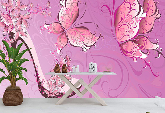 Fototapet personalizat - Fluture si Pantofi