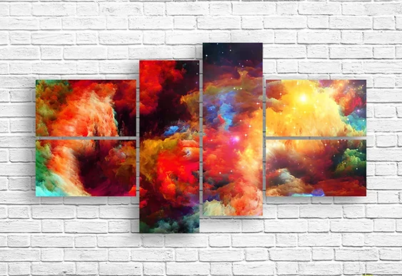 🔥 Tablou modular „Flux de foc”