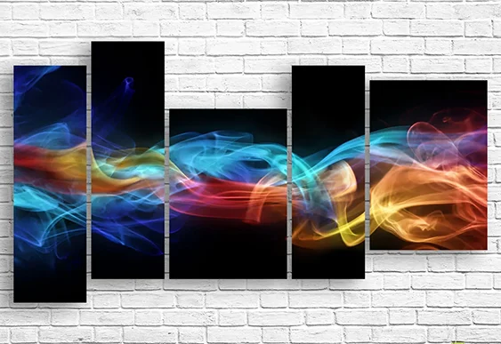 🌀 Модульная картина «Красная спираль абстракции»