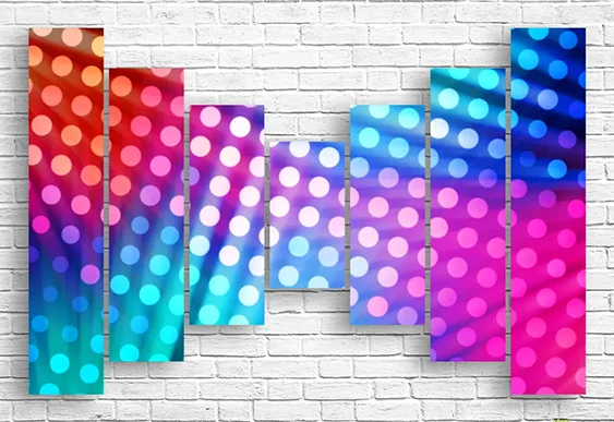 ⭕ Модульная картина «Контрасты золотых кругов»