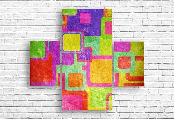 🖤 Tablou modular „Mișcare și formă”