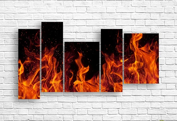 🔥 Tablou modular „Forța focului”
