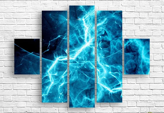 ⚡ Tablou modular „Impuls electric rece”