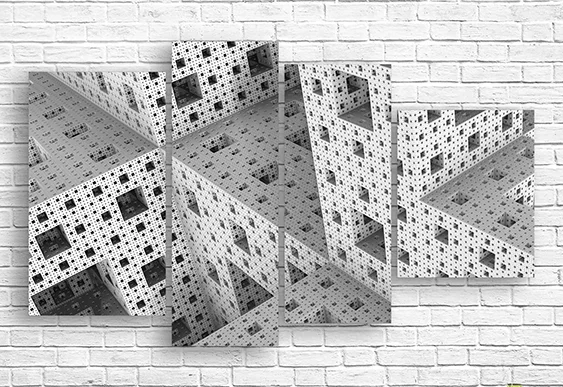 🧠 Tablou modular „Arhitectură fractală”