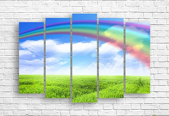 🐰 Tablou modular Iepurași drăguți pe pajiștea de primăvară