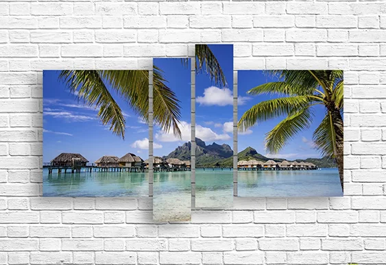 🏝️ Tablou modular Vile pe apă și munți