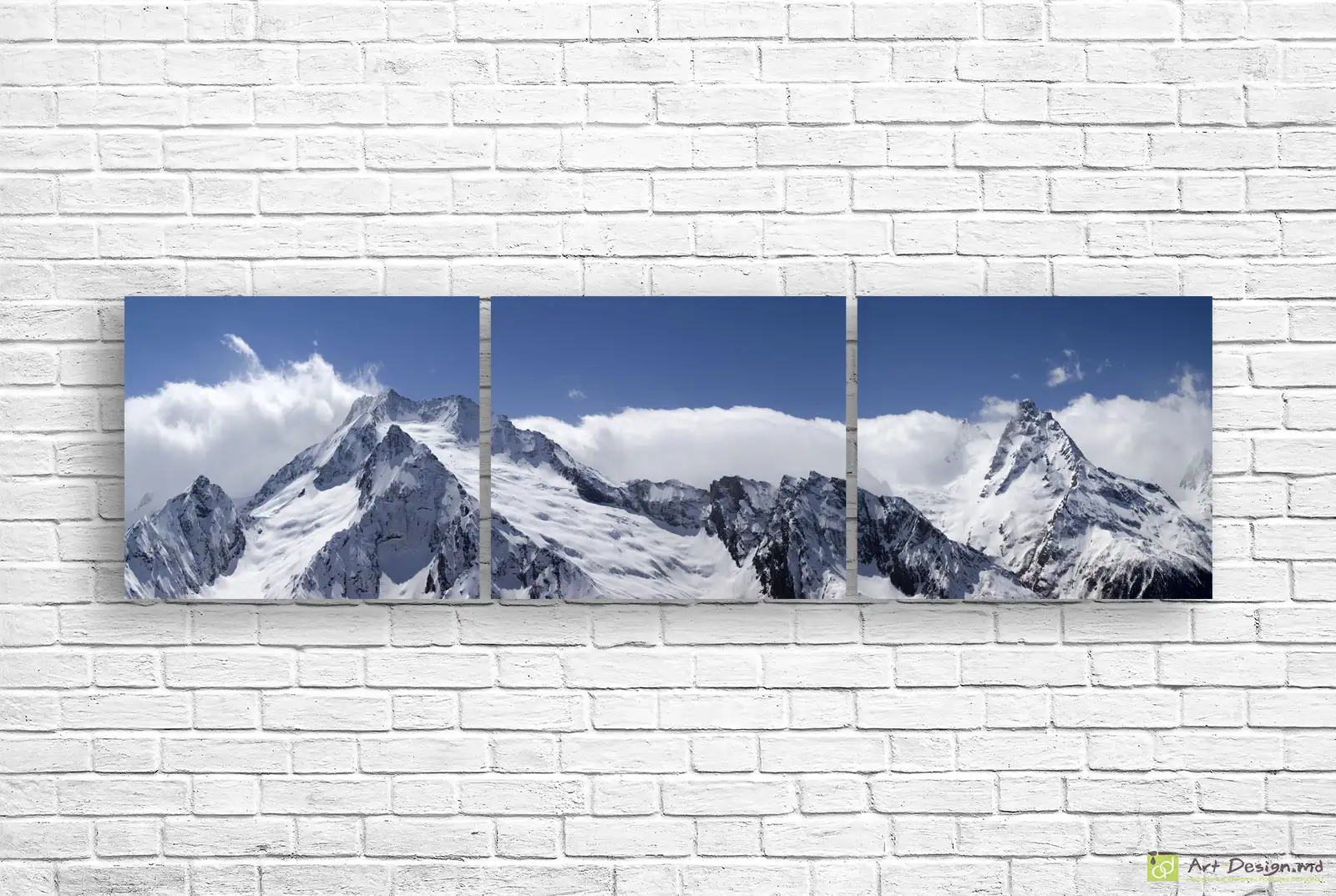 🏔 Tablou modular Vârfuri înzăpezite pe panza