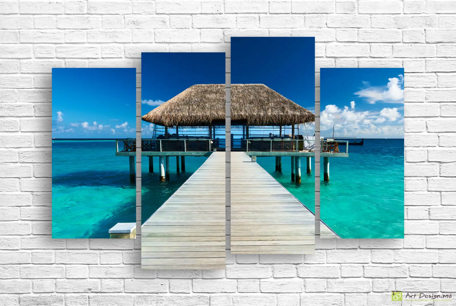 🏝️ Tablou modular Confort insular vilă pe piloni în tropice