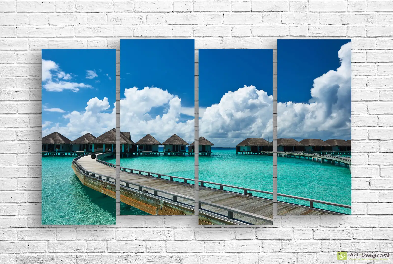 🏝️ Tablou modular Paradis tropical in Maldive