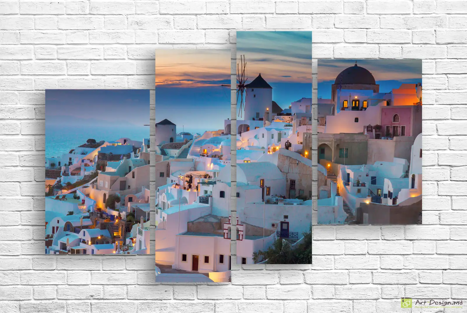 🌅 Tablou modular „Santorini seara”